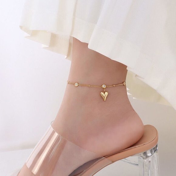 Heart Anklet- NEW - Picture 4 of 5